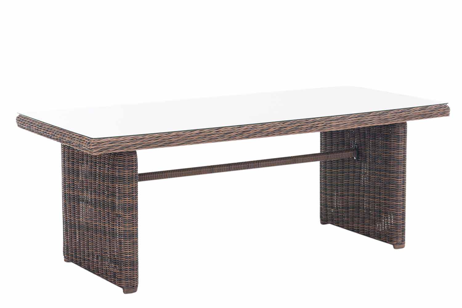 Polyrattan Tisch Fontana XL 200 x 90 cm braun-meliert
