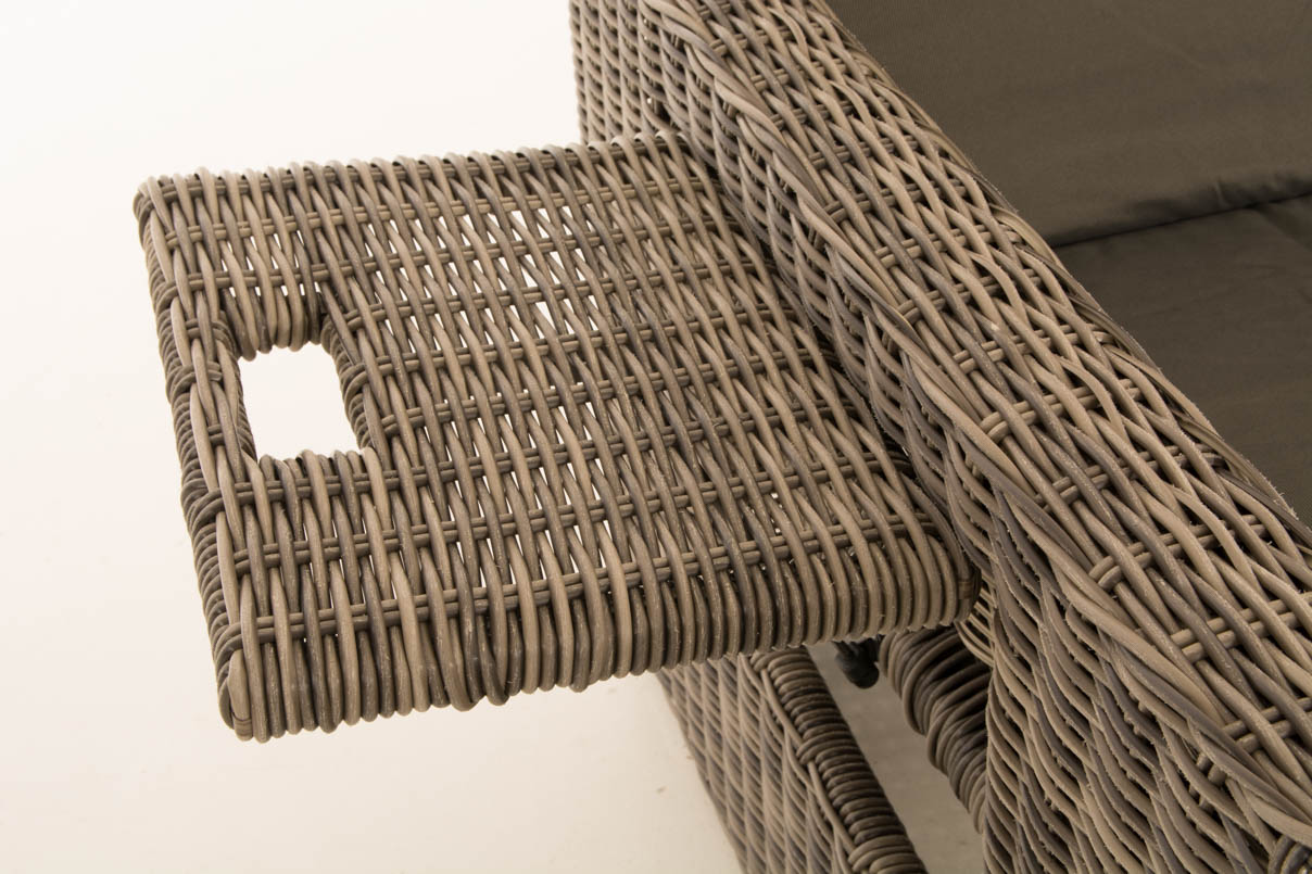 Polyrattan Sofa Ancona 5mm grau-meliert anthrazit