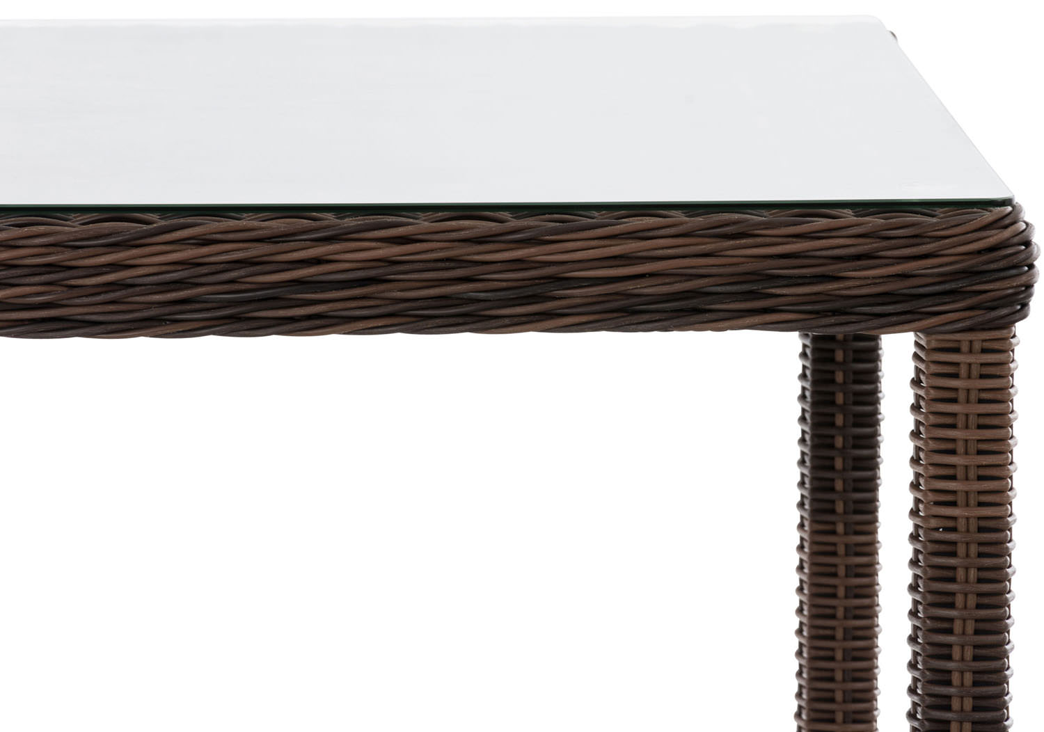 Polyrattan Tisch Alia 5mm braun-meliert