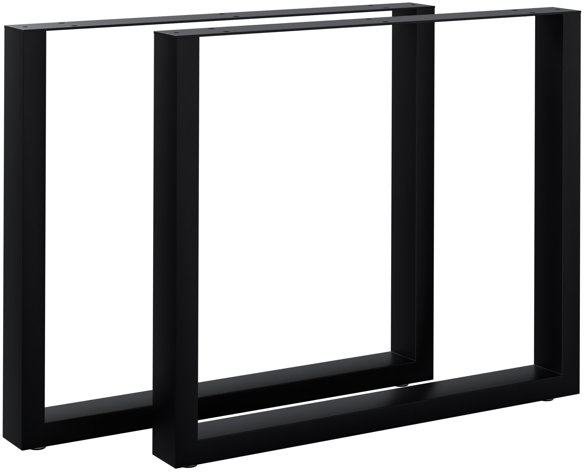 2er Set Tischbeine Ilkan schwarz 80 cm