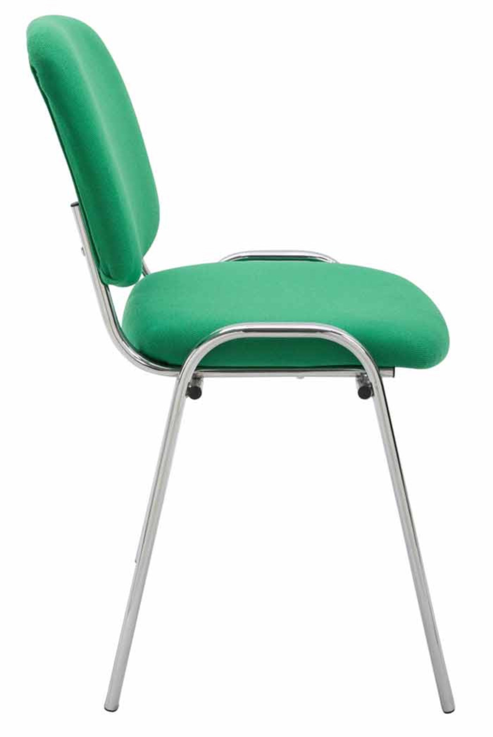4er Set Stühle Ken Chrom Stoff grün