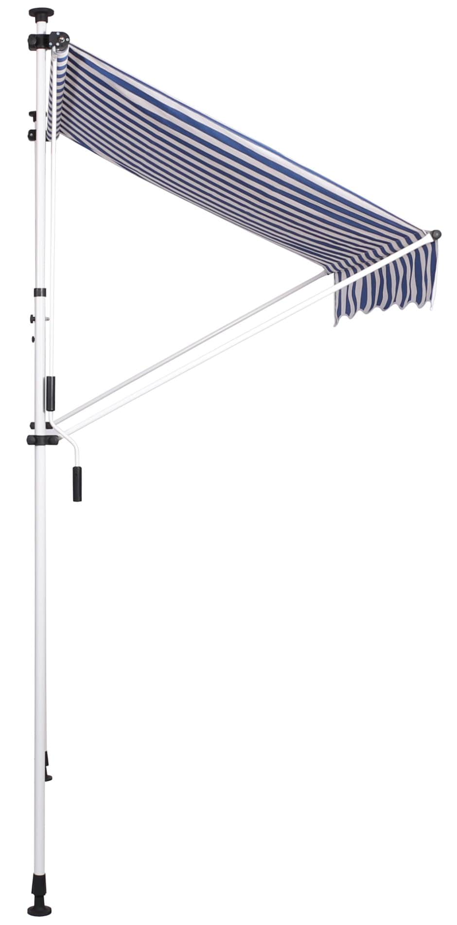 Klemm-Markise Westerly weiß/blau 350x120 cm