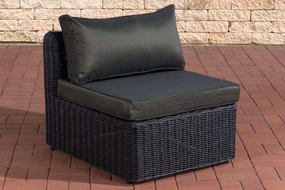 Mittel-Sofa Marbella 5mm schwarz anthrazit