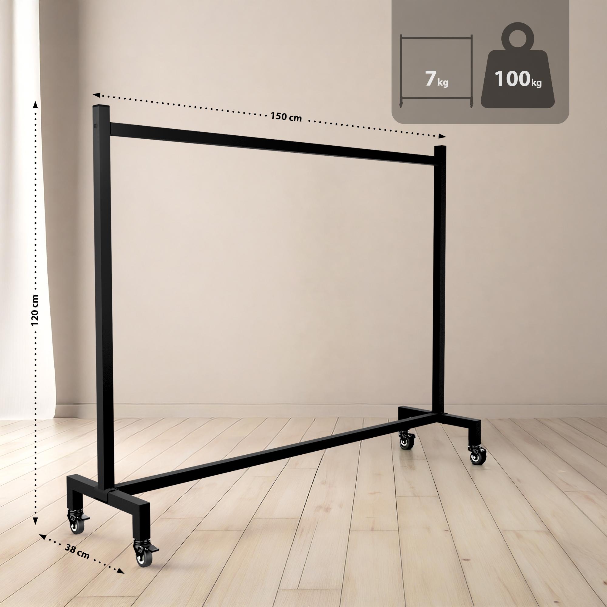 Kleiderständer Gisborne schwarz 150x38x120