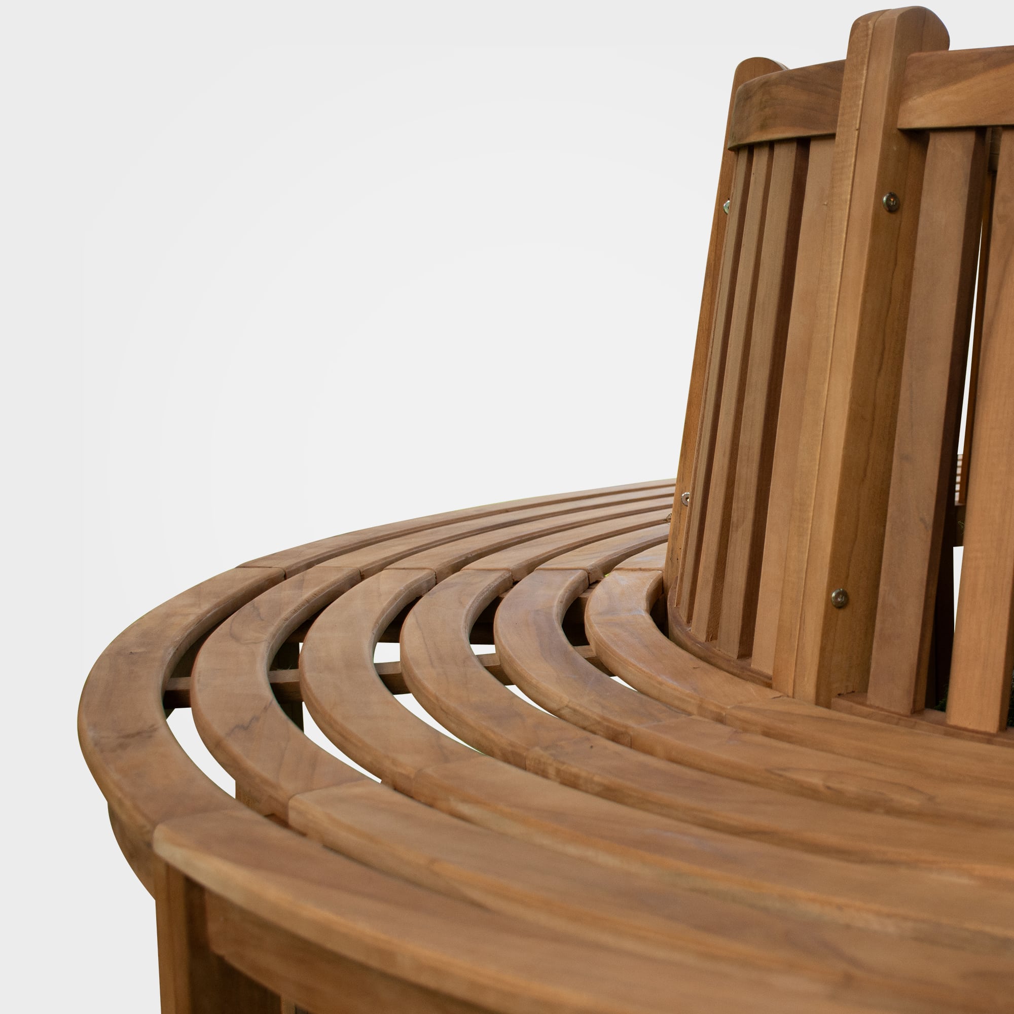 Baumbank Teak Nila mit Rückenlehne braun