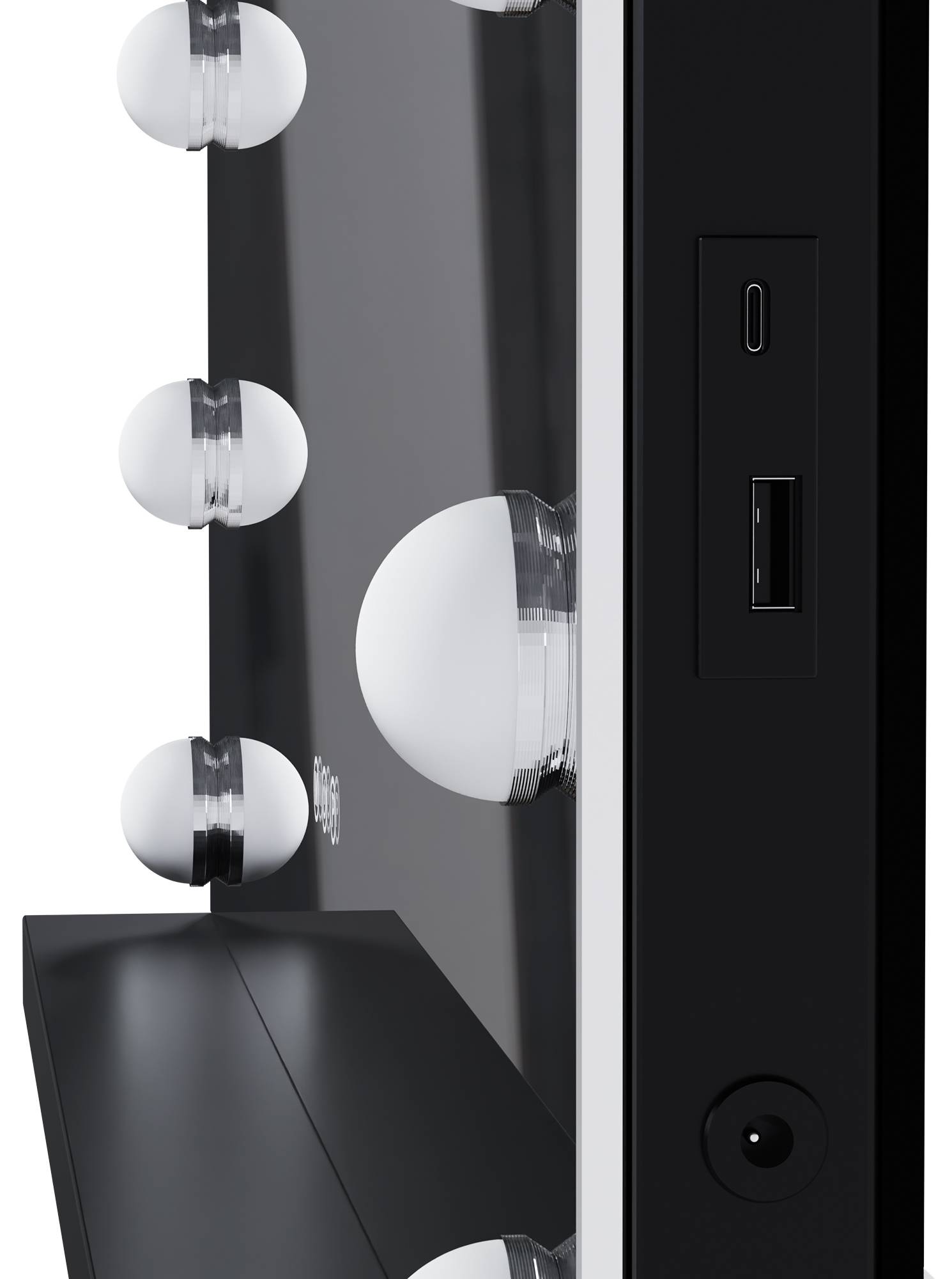 Schminkspiegel Norlina mit Bluetooth schwarz mit Bluetooth