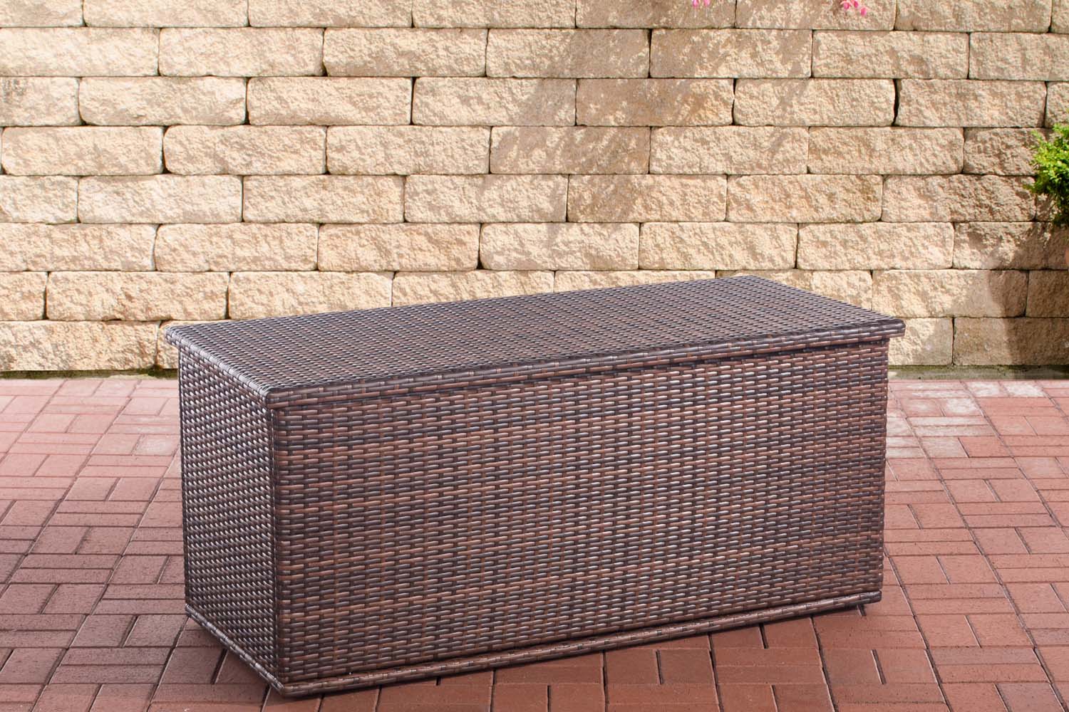Polyrattan Auflagenbox Comfy braun-meliert 125 cm