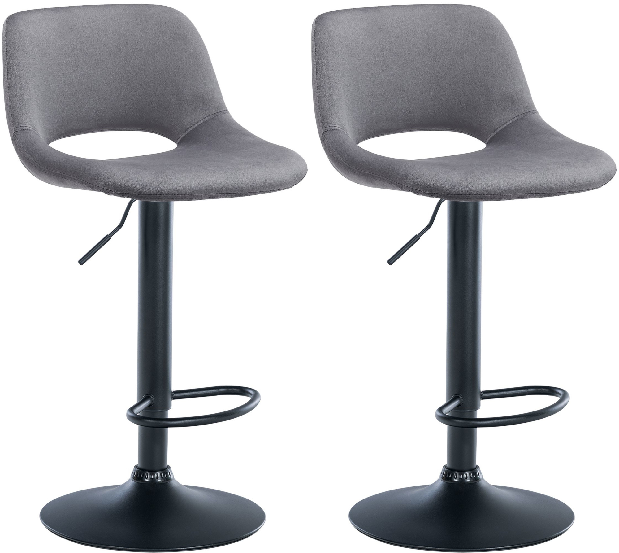 2er Set Barhocker Camden Samt