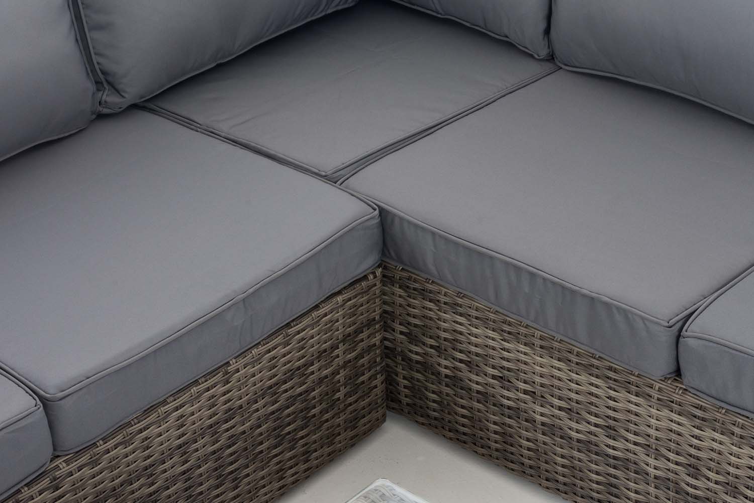 Polyrattan Gartengarnitur Liberi 5mm grau-meliert eisengrau