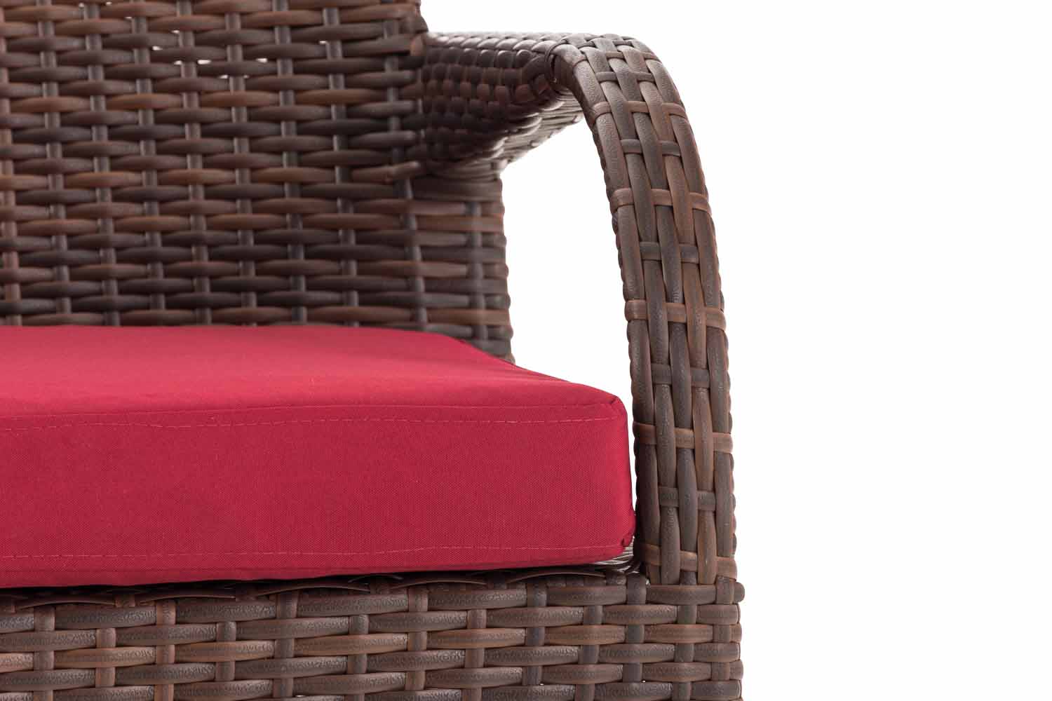 Polyrattan Gartenstuhl Stuhl Sessel Pizzo braun-meliert rubinrot