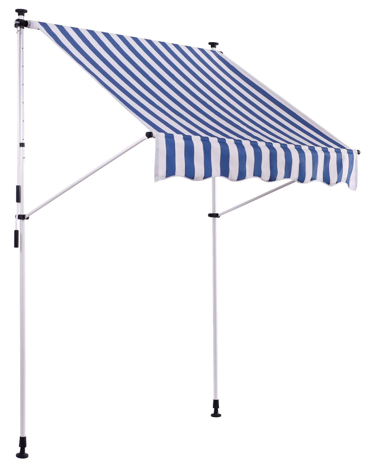 Klemm-Markise Westerly weiß/blau 350x120 cm