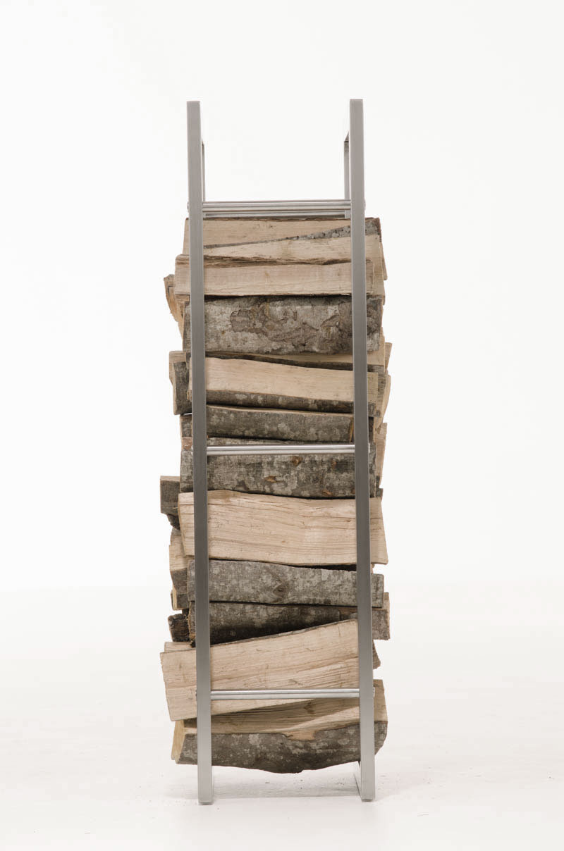 Kaminholzständer Keri Edelstahl 25x60x150 cm