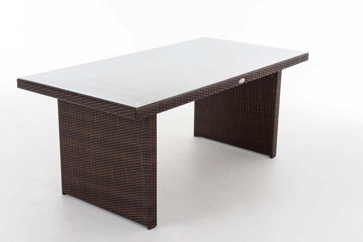Polyrattan Tisch Avignon braun-meliert 180 cm