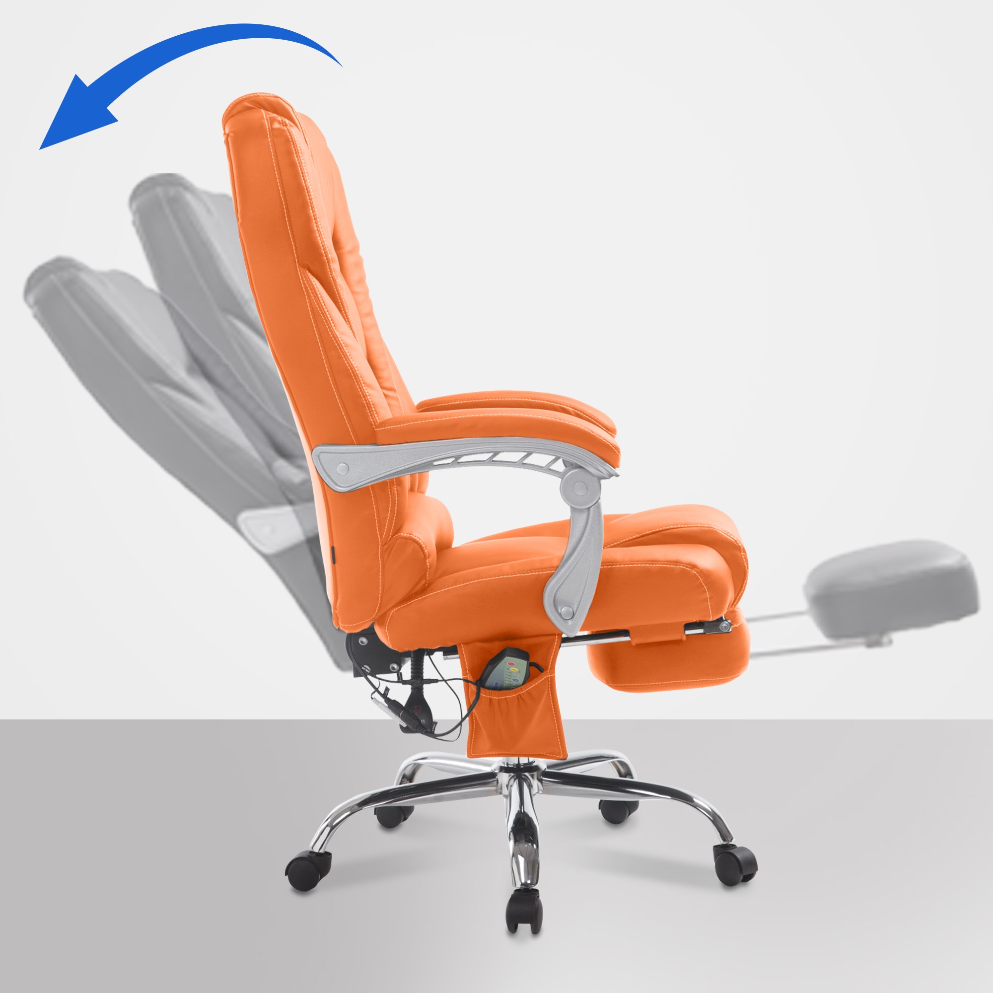 Bürostuhl Pacific mit Massagefunktion Kunstleder orange