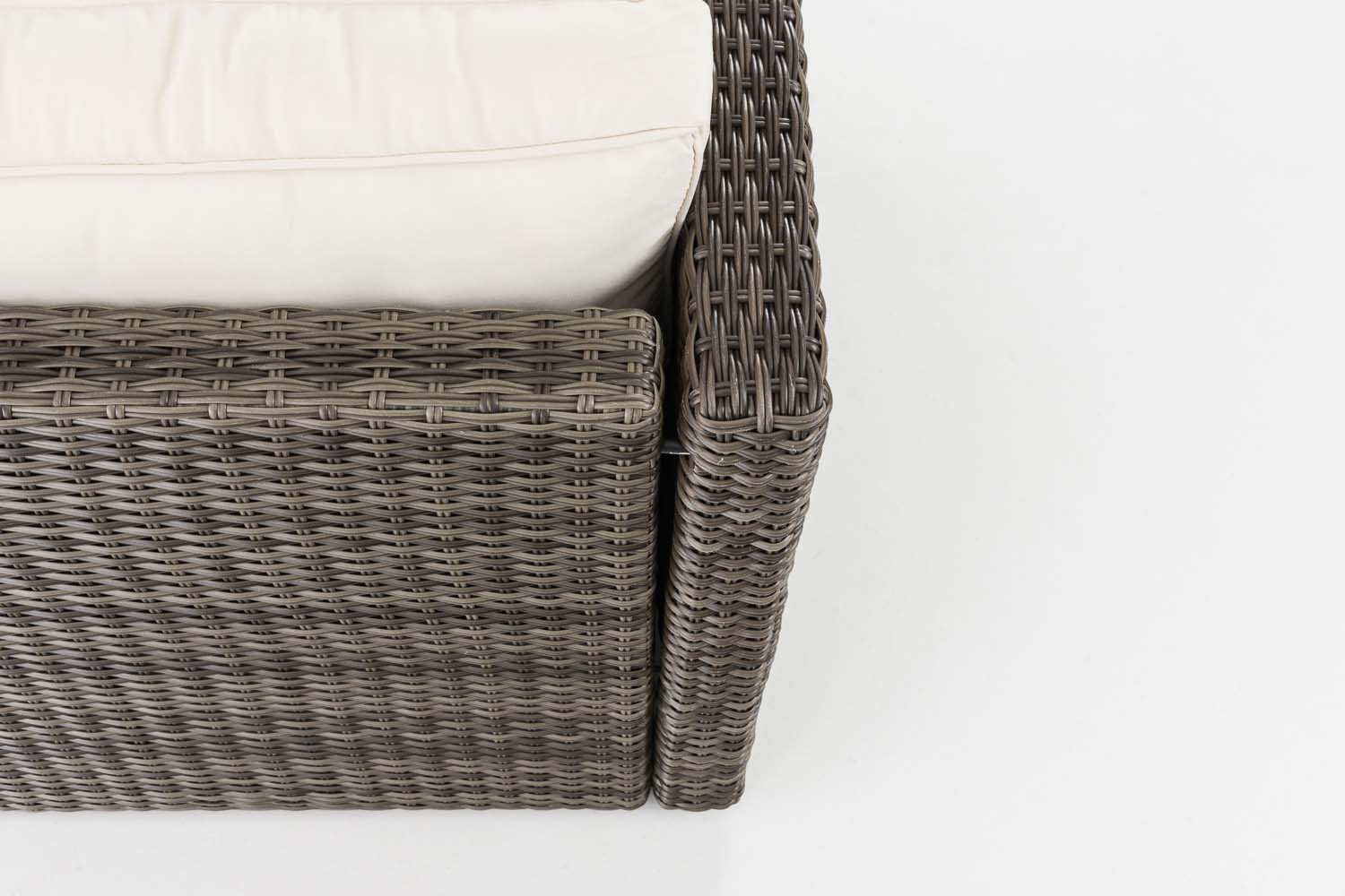 Polyrattan Gartengarnitur Liberi 5mm grau-meliert cremeweiß
