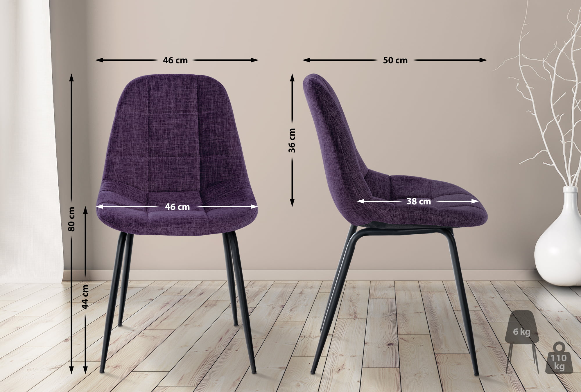 2er Set Stuhl Tom