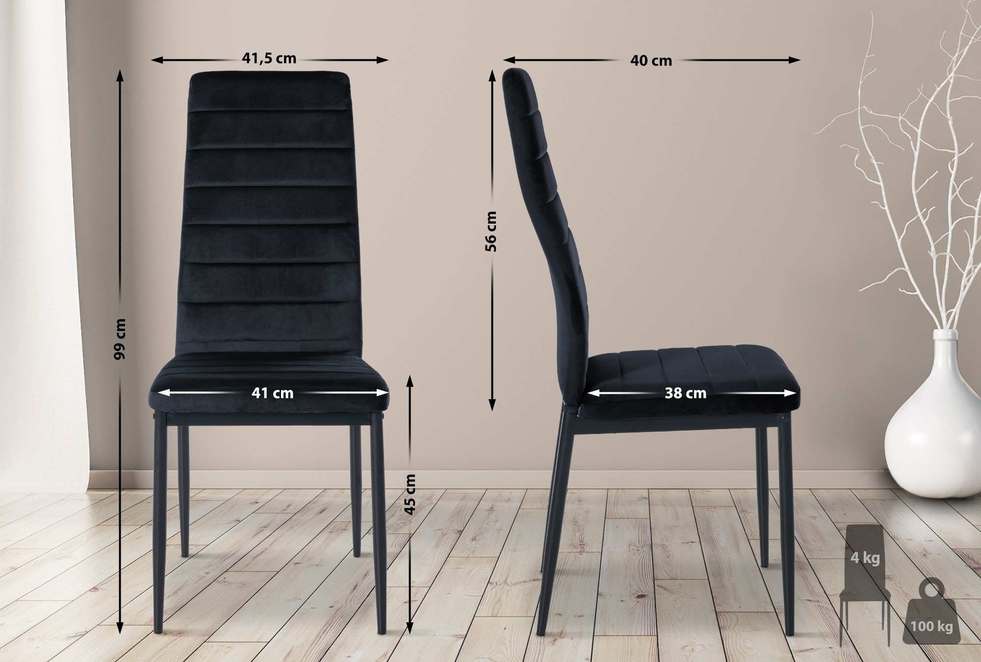 6er Set Esszimmerstühle Mayfair