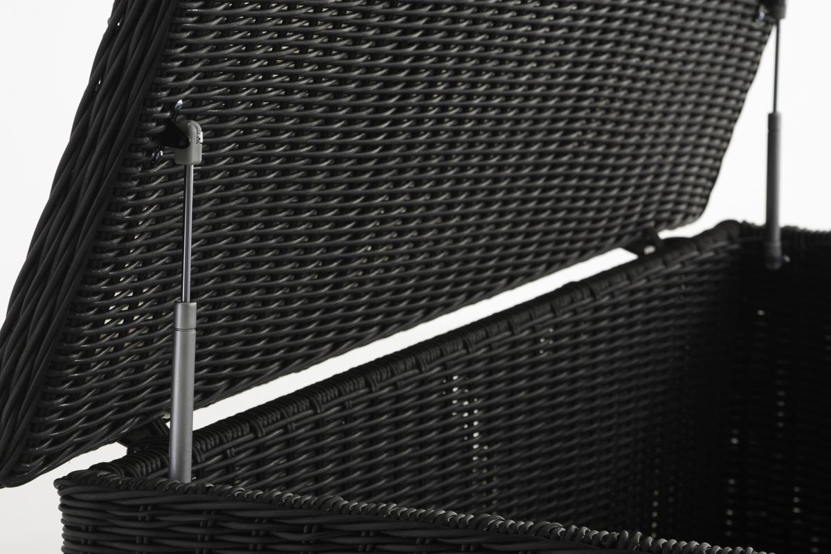 Polyrattan Luxus Auflagenbox 5mm schwarz XL