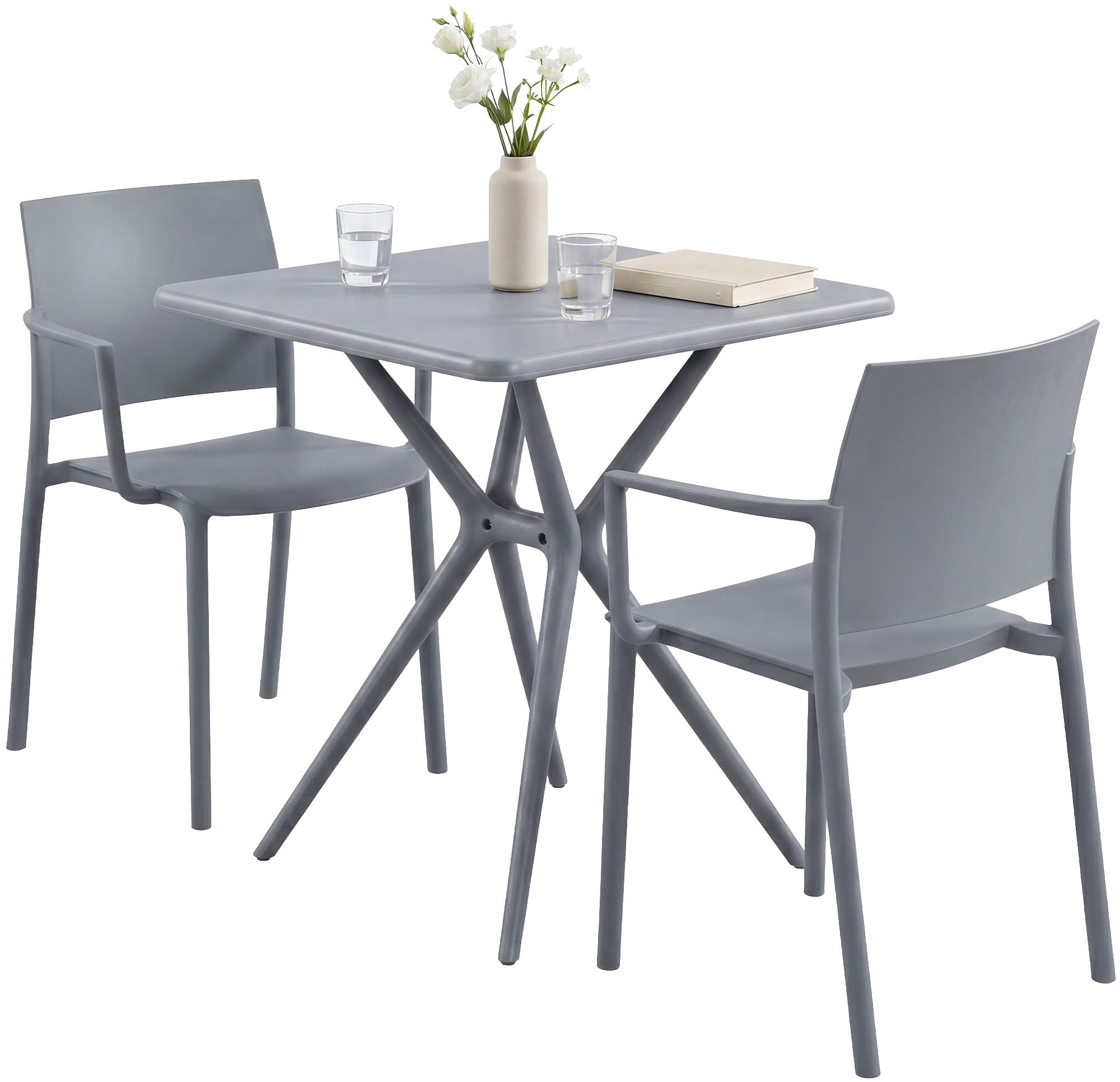 Gartenmöbel-Set Pula grau