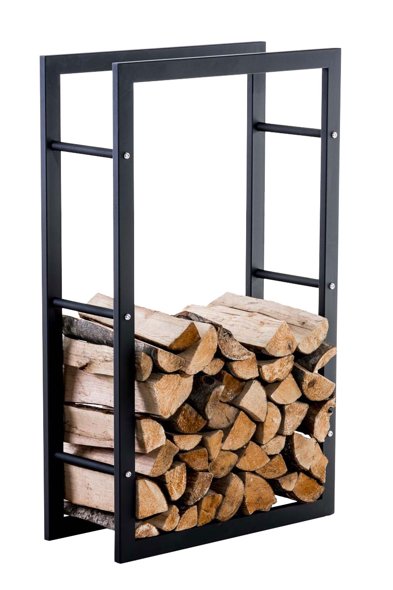 Kaminholzständer Keri V3 schwarz 25x60x100 cm