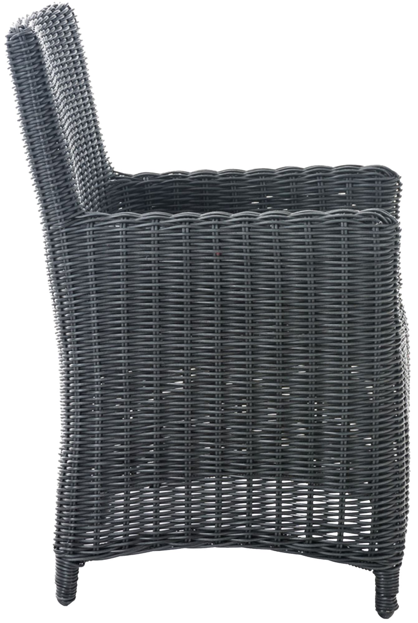 6er Set Gartenstuhl Fontana 5mm schwarz rubinrot