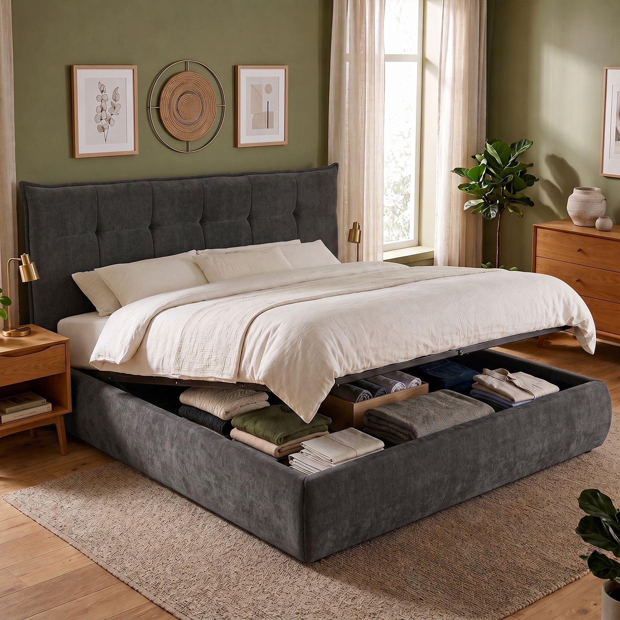 Bett Mirka 180 x 200 cm dunkelgrau