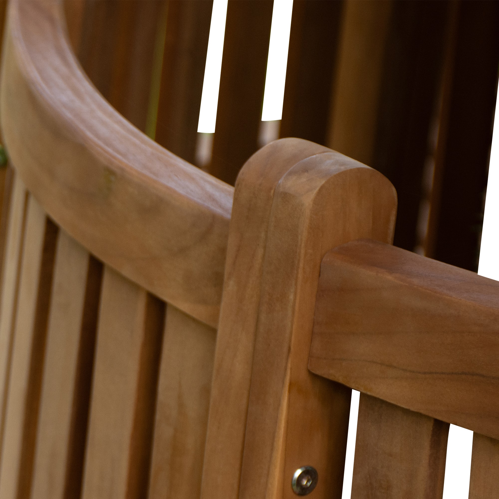 Baumbank Teak Nila mit Rückenlehne braun