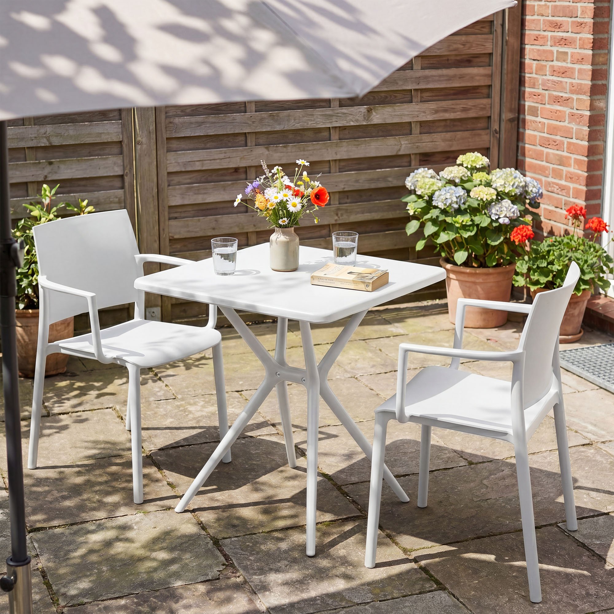 Gartenmöbel-Set Pula weiß