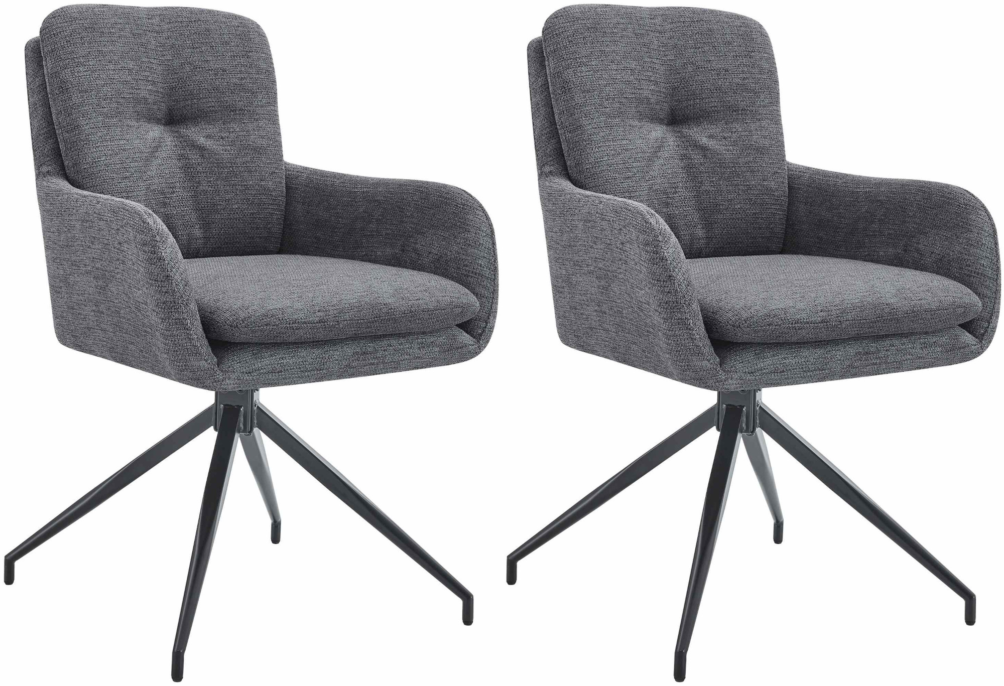 2er Set Esszimmerstühle Pickett Stoff