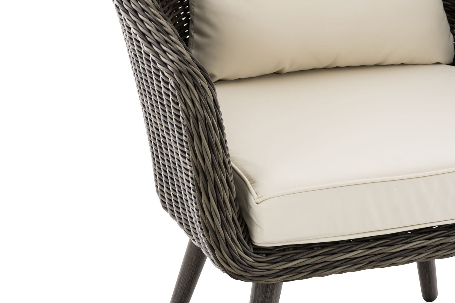 Sessel Ameland 5mm Sitzhöhe 40 cm grau-meliert cremeweiß