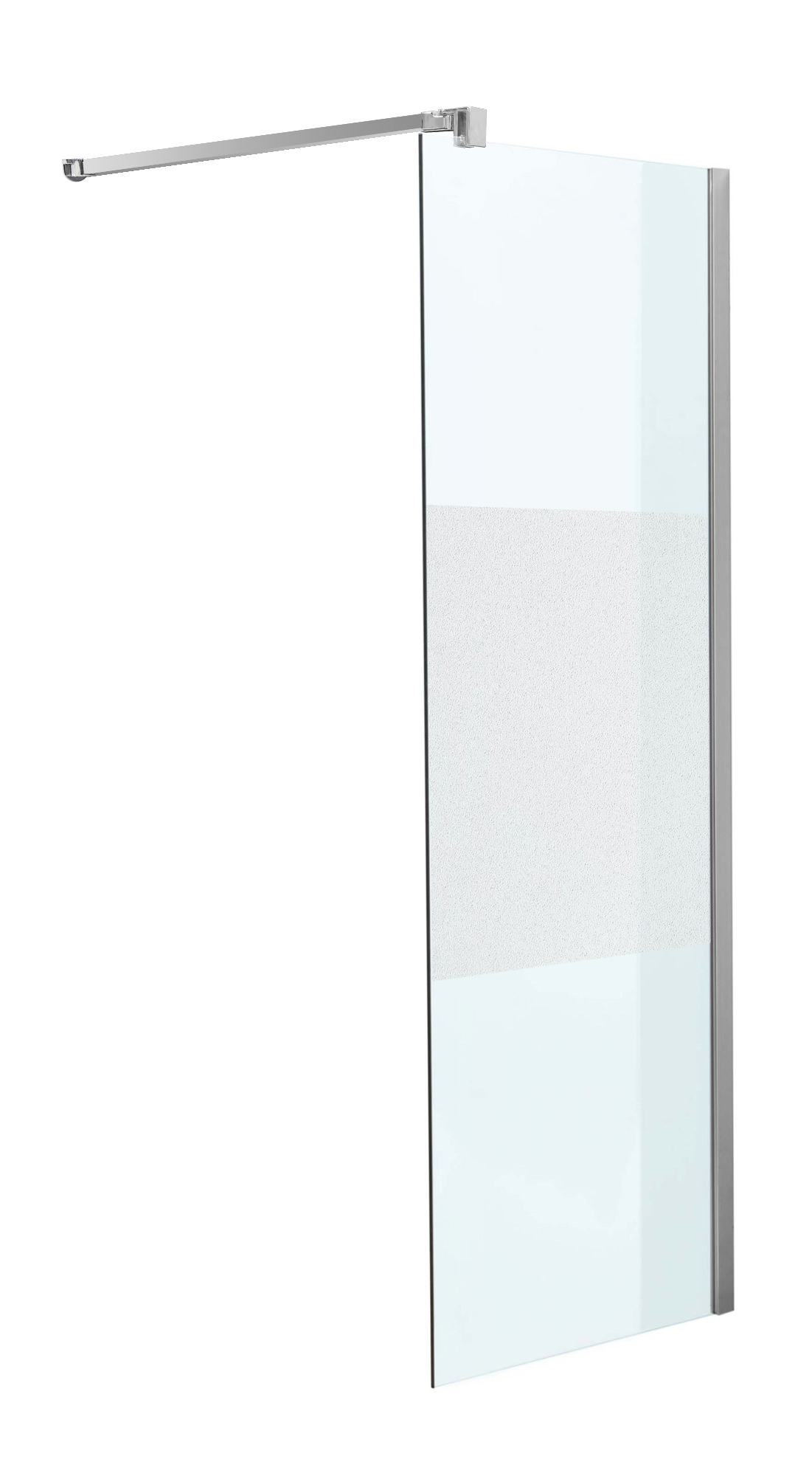 Duschabtrennung Nano rechteckig halbmilchglas 130x200x100 cm