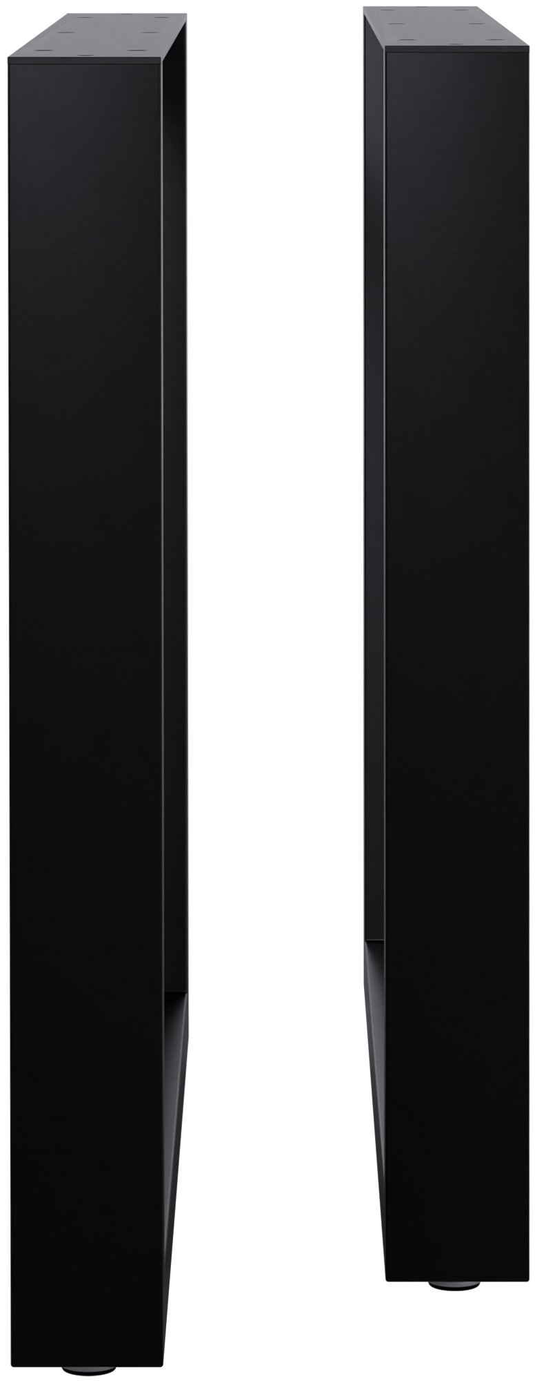 2er Set Tischbeine Ilkan schwarz 80 cm