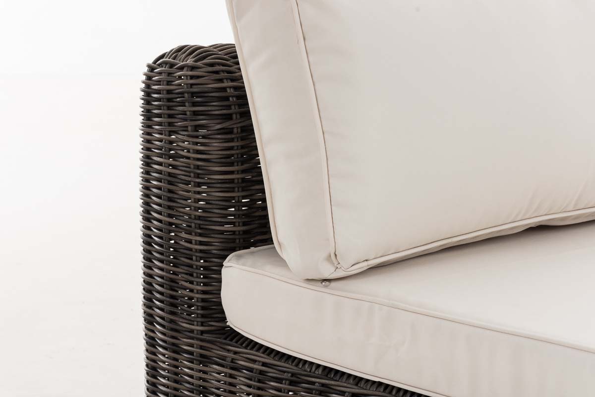 Mittel-Sofa Marbella 5mm grau-meliert cremeweiß