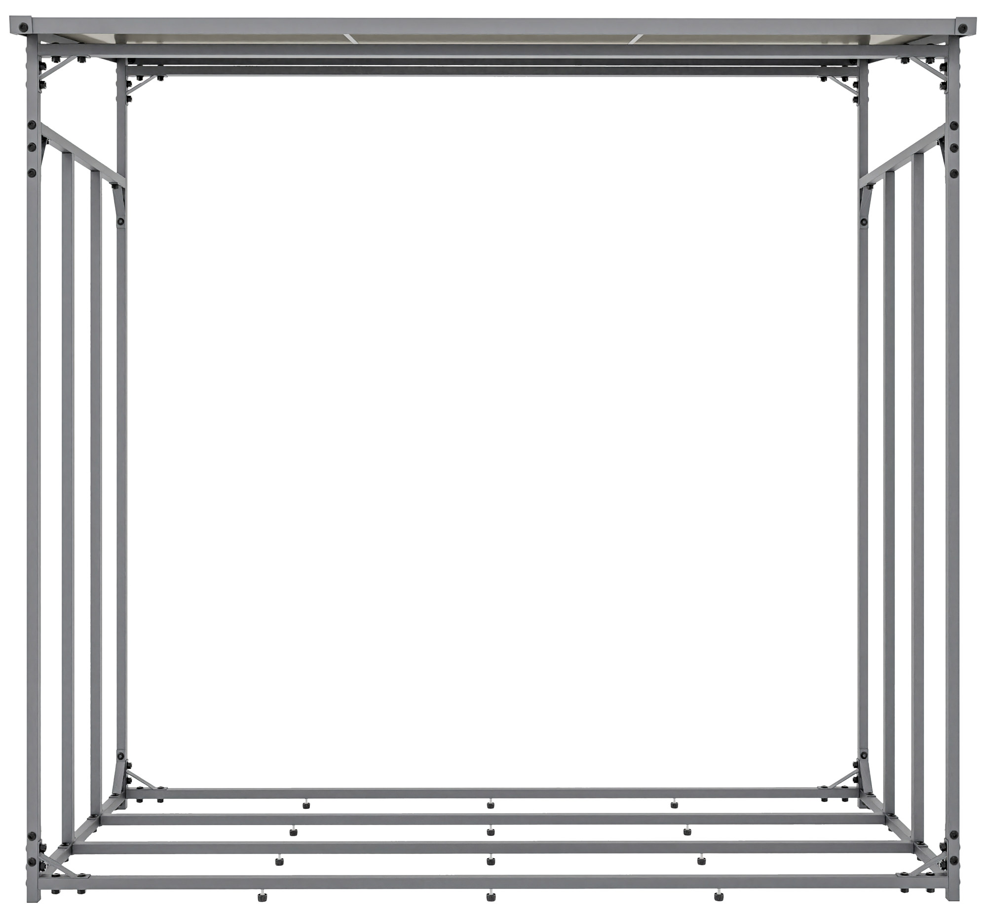 Kaminholzunterstand Ruston Aluminium + Abdeckplane XL