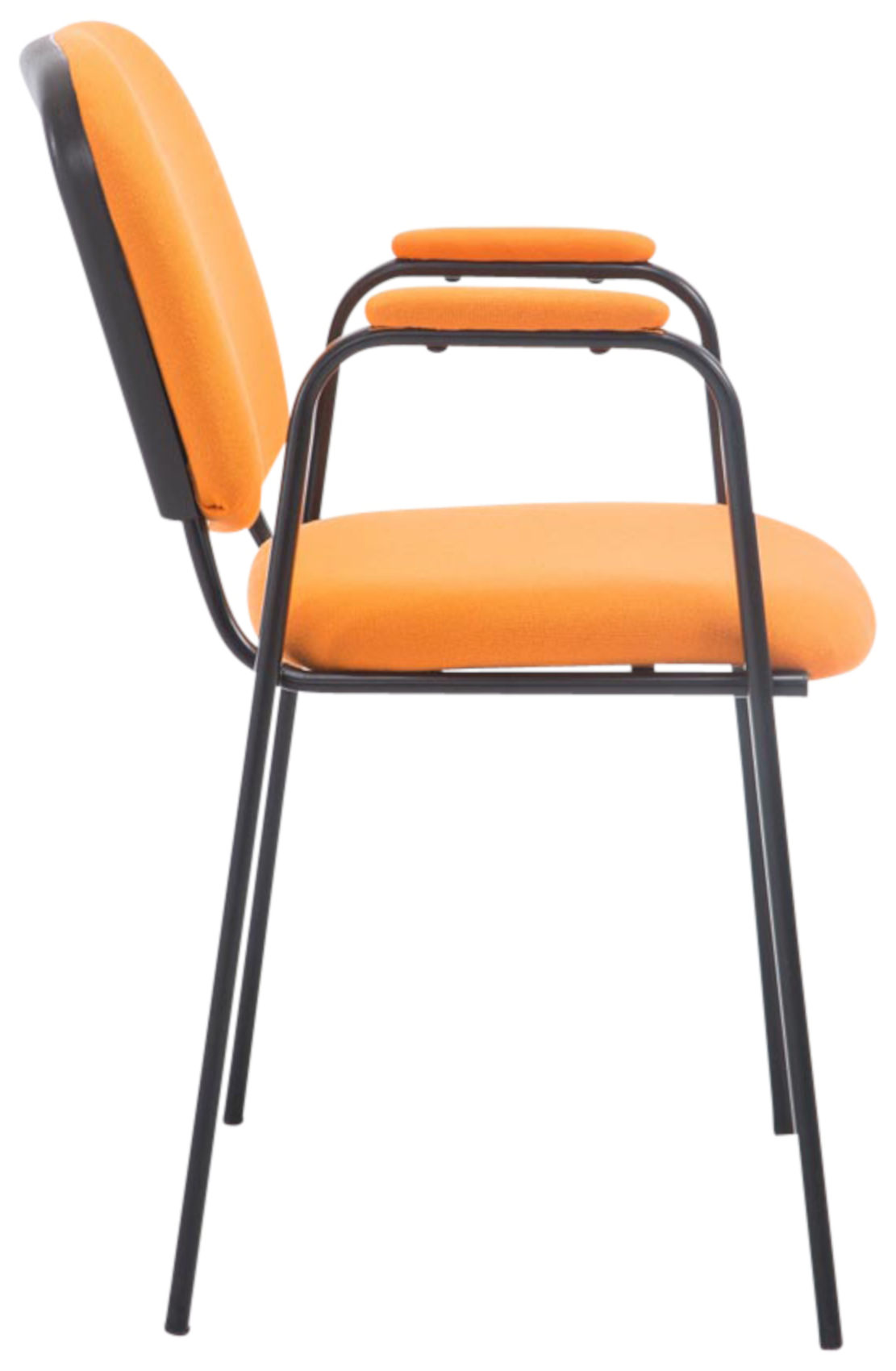 4er Set Besucherstühle Ken Pro Stoff orange