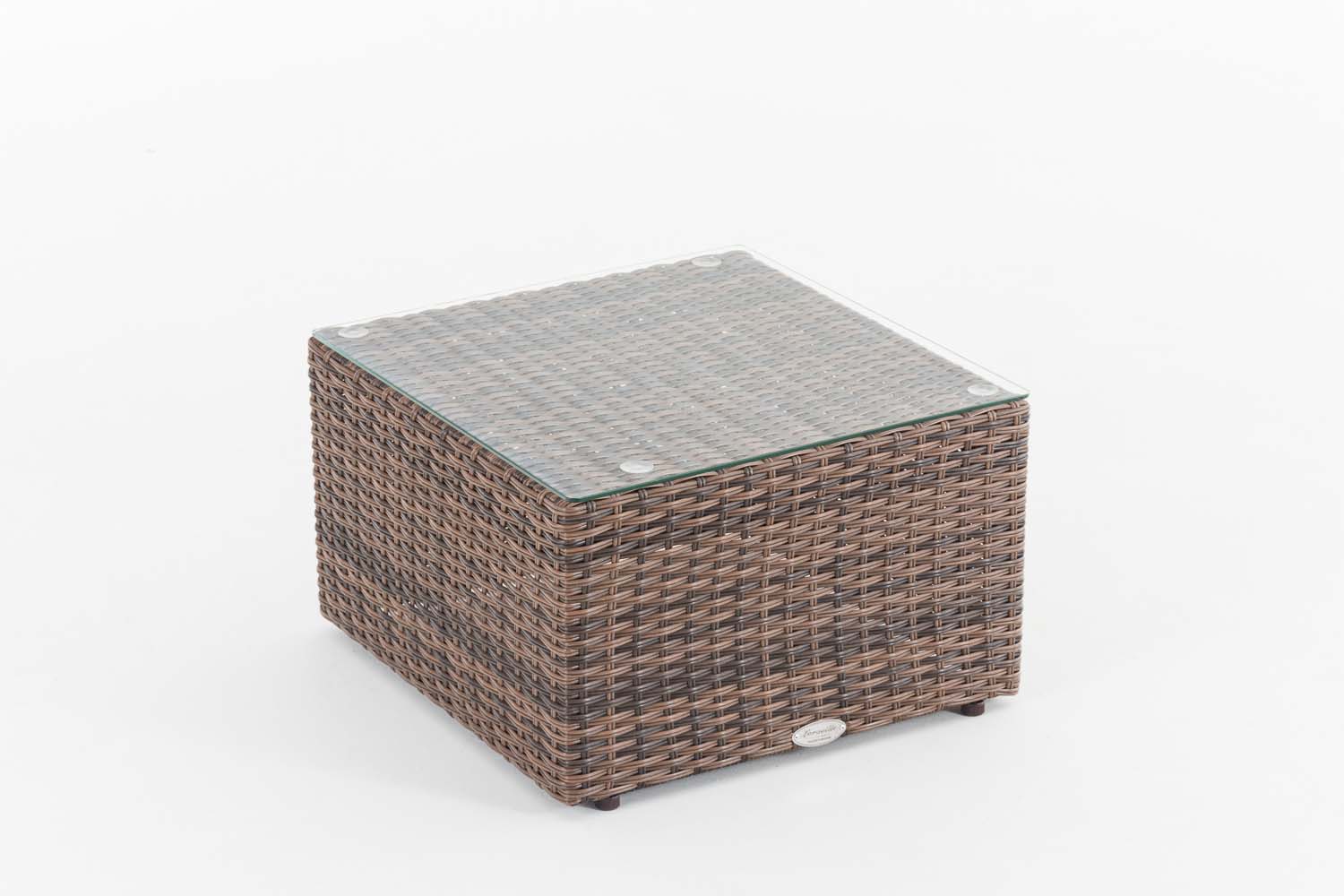 Polyrattan Tisch Genero / Liberi 5mm braun-meliert