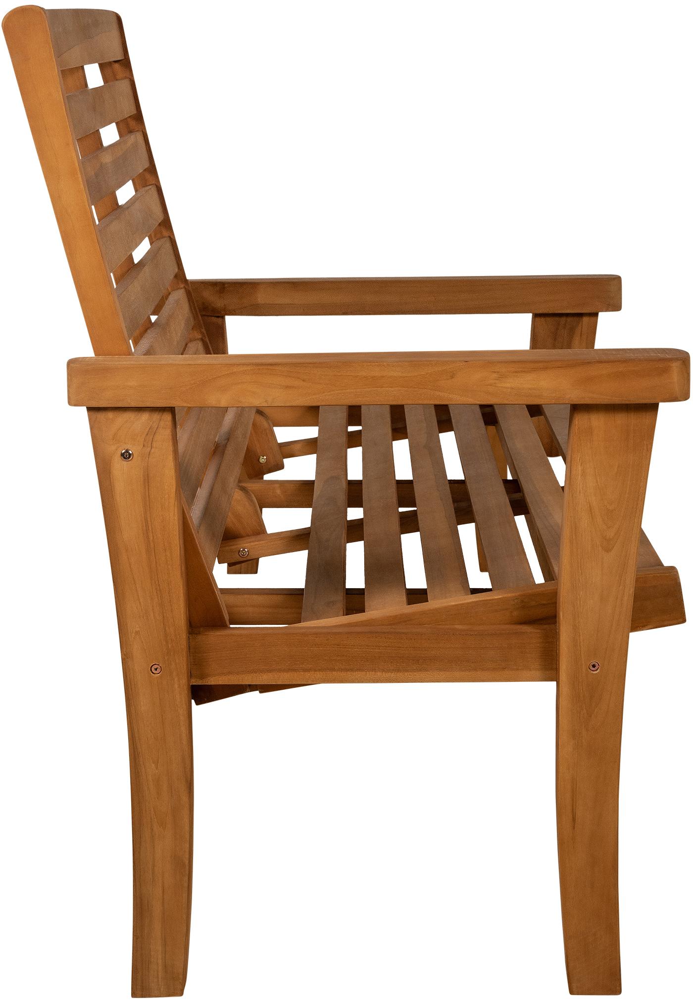 Teakbank Nicosia mit Liegefunktion teak 120 cm
